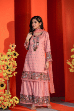 Onion pink plazzo suit - Image 2