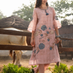 Pink hand-painted floral co-ord set | VRITAE Dubai exclusive