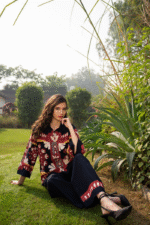 Back coord with florals hand paint - Image 4