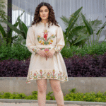 White summer dress with belt