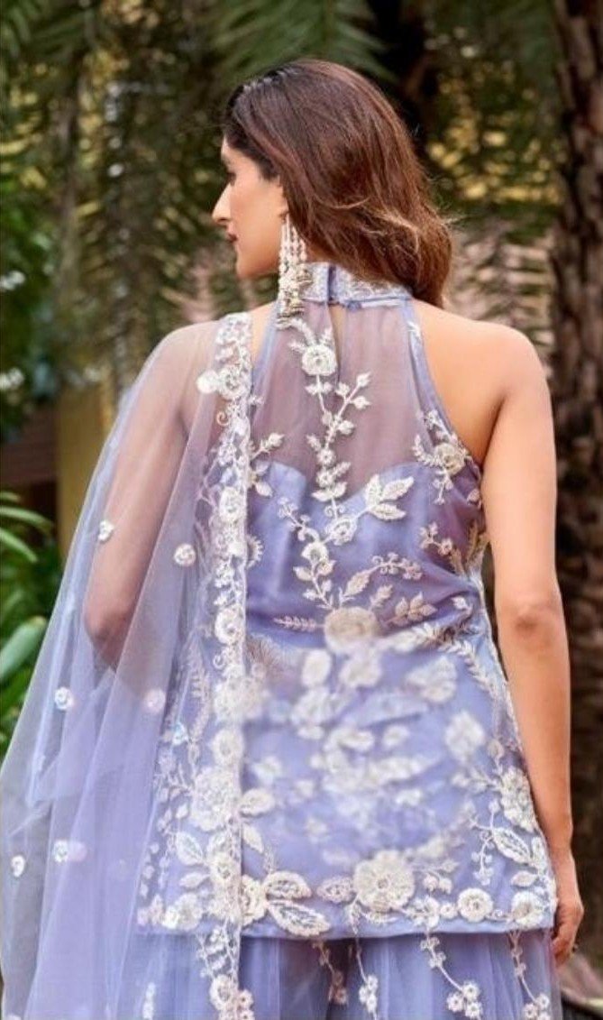 01 Lavender net halter neck - Image 2