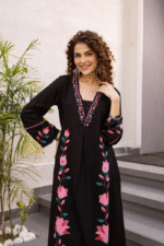 Black printed Kurta with Palazzos