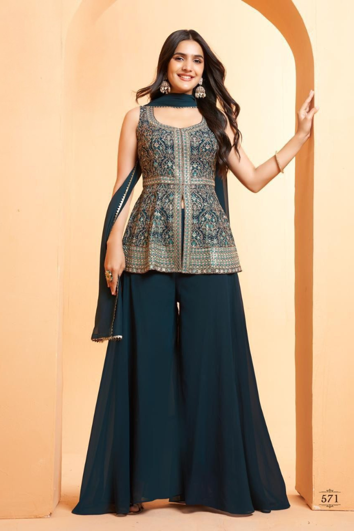 IW13 Plazzo dress with embellished top - Image 1