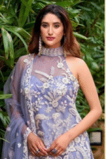 Lavender net halter neck