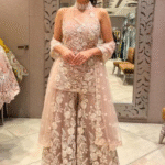 English pastel net halter neck