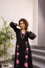 Black printed Kurta with Palazzos - Image 3