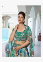 Embroidered Beads and Stones Ready to Wear Lehenga & Blouse With Dupatta - Image 4