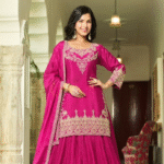 Chinon Rani Color Kurta Set