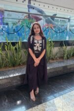 Zyra - Plum embroidered festive set