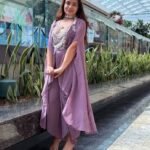 Nyra - Lavender embroidered Tulip pant set