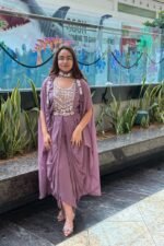 Nyra - Lavender embroidered Tulip pant set - Image 2