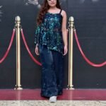 Vesha - Blue sequin one-shoulder coord