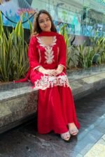 Riva - Red embroidered kurta set - Image 2