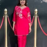 Pinky - Rani Pink Embroidered Indo-Fusion Set