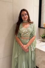 Eira - Mint green embroidered skirt co-ord