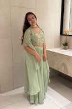 Eira - Mint green embroidered skirt co-ord - Image 2