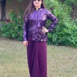Noorvi : Plum Embroidered Indo-Fusion Co-ord Set