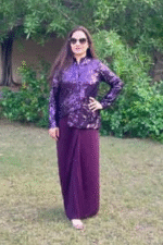 Noorvi : Plum Embroidered Indo-Fusion Co-ord Set