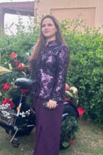 Noorvi : Plum Embroidered Indo-Fusion Co-ord Set - Image 2