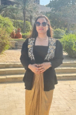 Zariya : Black & Gold Embellished Indo-Fusion Set